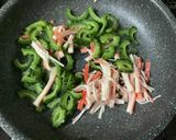 マヨネーズonゴーヤとカニかまの卵炒め♬作り方4写真