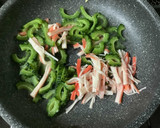 マヨネーズonゴーヤとカニかまの卵炒め♬作り方4写真