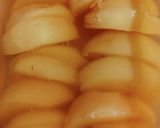 ヨーグルトに桃のコンポートを作り方5写真
