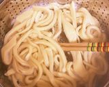 甘辛ダレ豚肉＆卵手打ちサラダ風饂飩作り方8写真