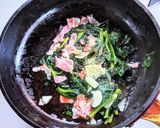 つるむらさきベーコン炒め作り方7写真