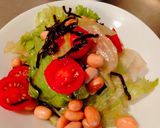【簡単】お豆と塩昆布のチョレギ風サラダ作り方3写真