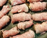 ヒラタケ豚巻き辛味噌味作り方2写真