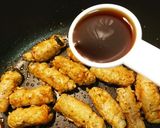 ヒラタケ豚巻き辛味噌味作り方4写真
