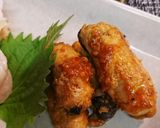 ヒラタケ豚巻き辛味噌味作り方5写真