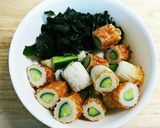 竹輪きゅうりとワカメの酢の物作り方4写真