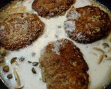 ポークハンバーグ☆きのこのクリームソース作り方7写真