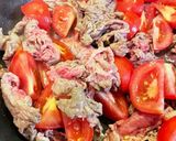 10分で完成✽牛肉とトマトのピリ辛炒め✽作り方3写真