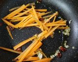 豆苗と人参のペペロンチーノ作り方3写真