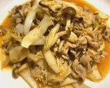 たっぷりきのこと豚肉と玉ねぎの中華炒め作り方13写真