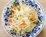 豚肉とカット野菜のレンジ蒸し作り方1写真