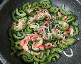 マヨネーズonゴーヤとカニかまの卵炒め♬作り方5写真