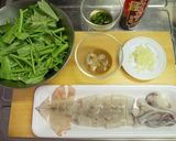 【肝いり絶品】スルメイカと空芯菜の炒め物作り方3写真