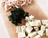 ササミ・豆腐・わかめのサラダ作り方1写真