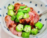 簡単、一品♪お弁当☆オクラとベーコン炒め作り方5写真