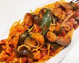 ナスと豚肉のトマトパスタ作り方10写真