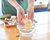 梅風味のさっぱりサバ缶冷や汁作り方1写真
