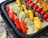 夏野菜のホットプレートで焼きチーズカレー作り方5写真