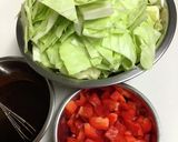 豚ひき肉とキャベツの炒め物作り方1写真