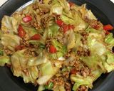 豚ひき肉とキャベツの炒め物作り方7写真