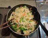 こんにゃく麺の焼きうどん風作り方8写真