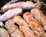 簡単☆　豚シソ巻き♪　おつまみ作り方3写真
