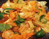 簡単　ピリ辛肉野菜炒め作り方5写真
