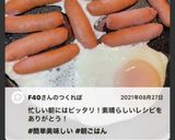 我が家の朝食　ぱっかーんウインナーエッグ作り方39写真