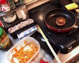 冷凍ハンバーグのアメリカン弁当作り方3写真
