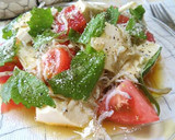 カプレーゼ風♪　豆腐としそトマトのサラダ作り方4写真