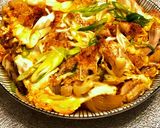 ヘルシー☆揚げないカツの卵とじ♪作り方7写真