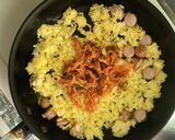 簡単！ウインナーとキムチの紫蘇チャーハン作り方4写真