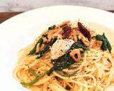 鶏肉とほうれん草のペペロンチーノ作り方12写真