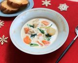 ルウや生クリーム不要！鶏肉のシチュー作り方6写真