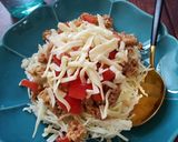 レンジde１発！冷凍豆腐タコライス作り方5写真