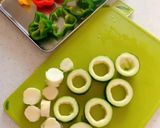 ズッキーニとピーマンの肉詰め作り方3写真