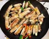 夏野菜♡肉巻き๑巻き๑しょうが焼き♪作り方6写真