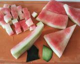 赤くてかわいいスイカの皮のお冬瓜風スープ作り方2写真