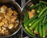 手羽元と厚揚げとオクラのポン酢煮込み作り方4写真