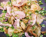 簡単酒肴☆豚タンの青ネギザーサイ炒め作り方6写真