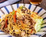 豚肉とキャベツの塩昆布焼きそば作り方9写真