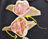 時短で作る♪半分包む焼売みたいな餃子作り方5写真