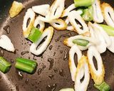 卵とちくわの素麺キムチチャンプルー作り方2写真