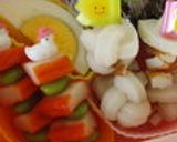 お弁当に✿ちくわの三つ編みフラワー作り方9写真