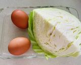 簡単春キャベツの卵とじ！卵とキャベツだけ作り方1写真
