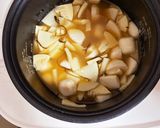 筍と里芋の塩昆布ご飯作り方5写真