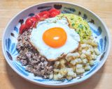 ミンチィ◎豚ひき肉とポテトにトマトのご飯作り方7写真