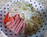 千切りネギをトッピングしてみた冷やし中華作り方3写真