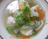 しょうがであったまるおいしい鶏団子スープ作り方5写真