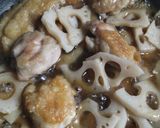 鶏もも肉とレンコンの照り煮作り方5写真